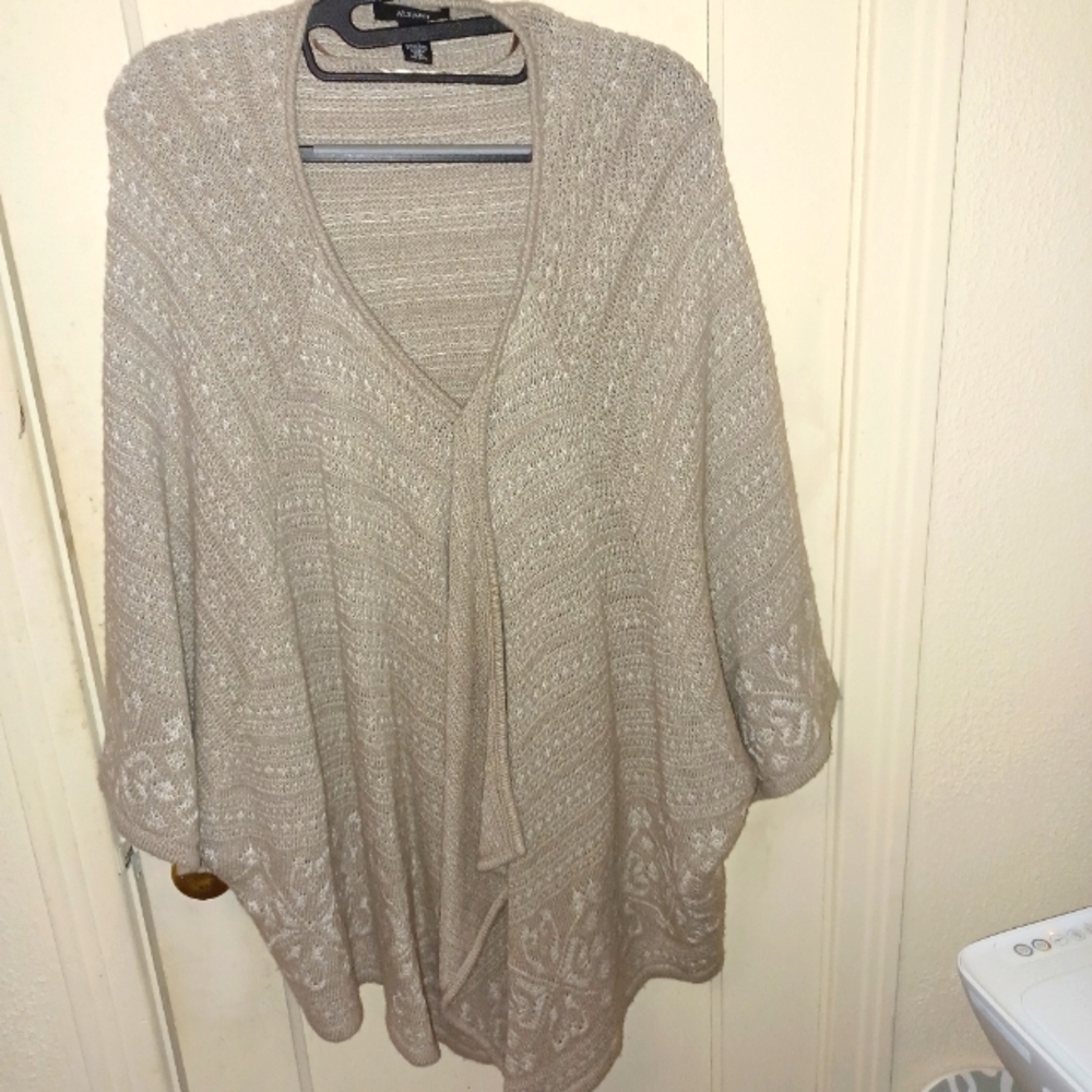 •Alfani• open front eyelet detail cardigan
